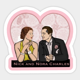Nick and Nora Charles from The Thin Man Sticker